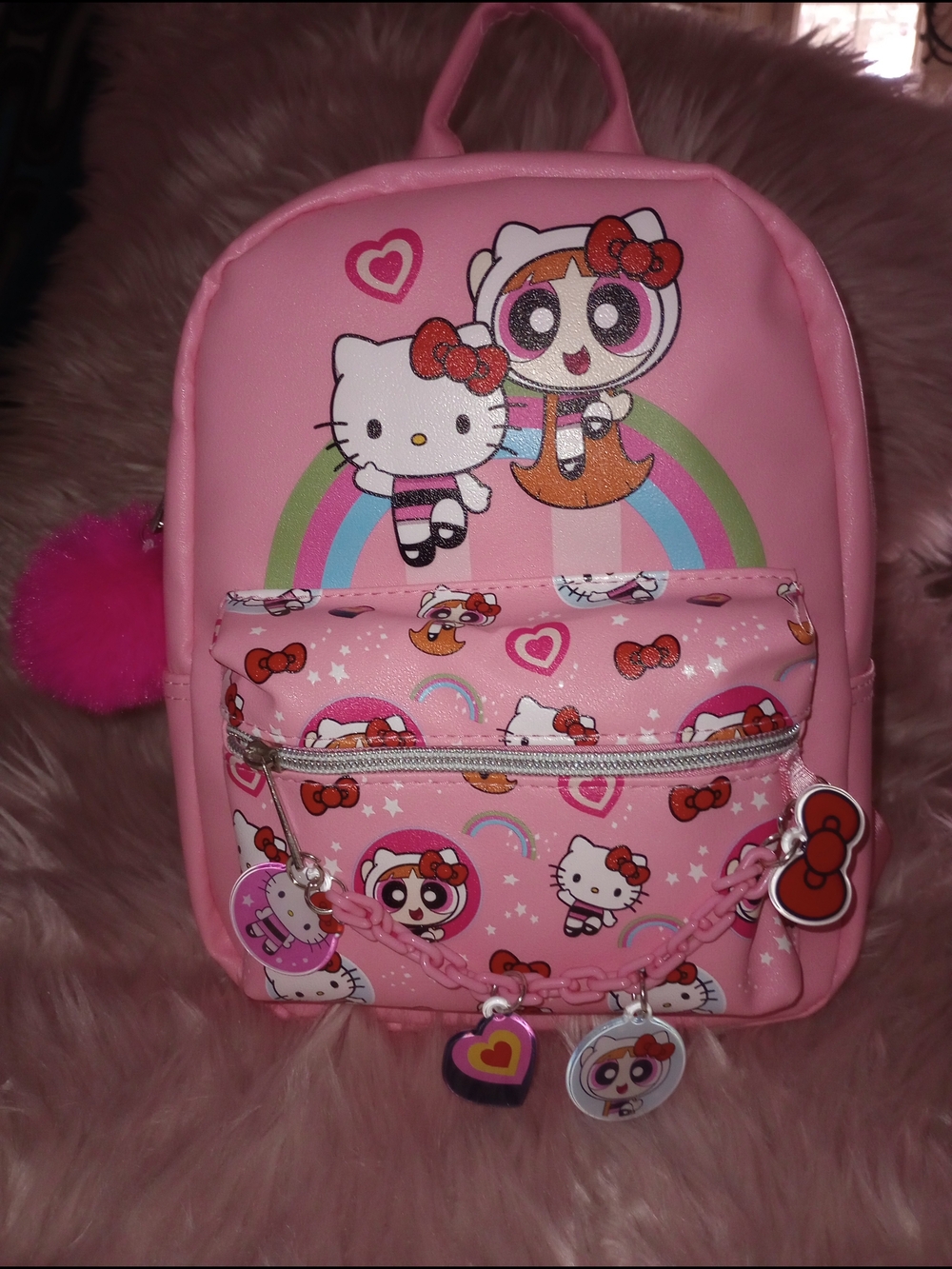 Hello Kitty x Powerpuff Collab Sweet Pink Mini Backpack - Picture 3 of 6